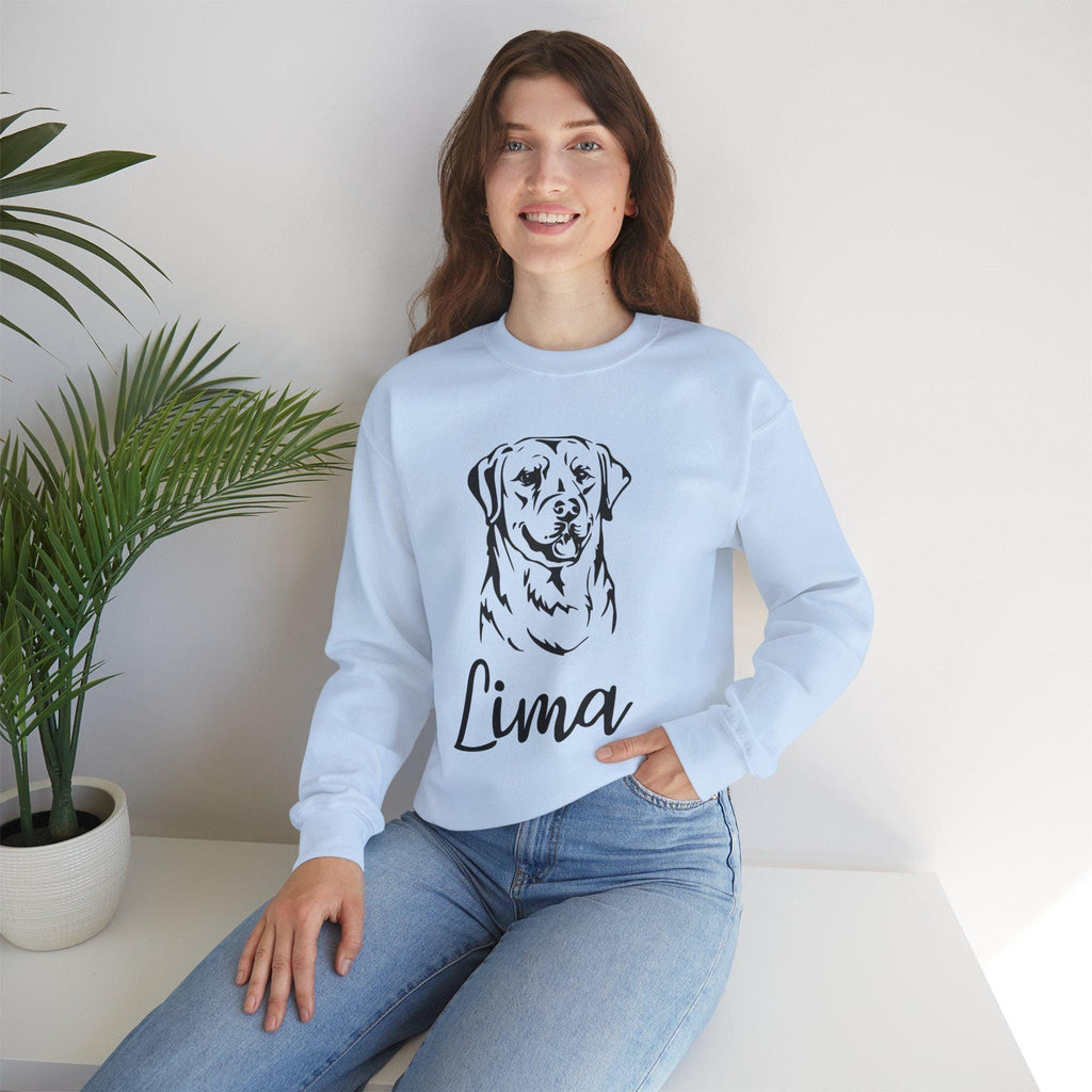 Custom Dog Name & Photo Sweatshirt, Dog Lover Gift, Personalized Pet Photo Crewneck, Custom Dog Mom Sweatshirt, Dog Dad Gift, Pet Sweatshirt