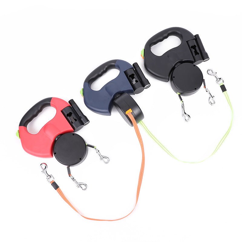 3m Retractable Dual Dog Leash - Pawfect Nation