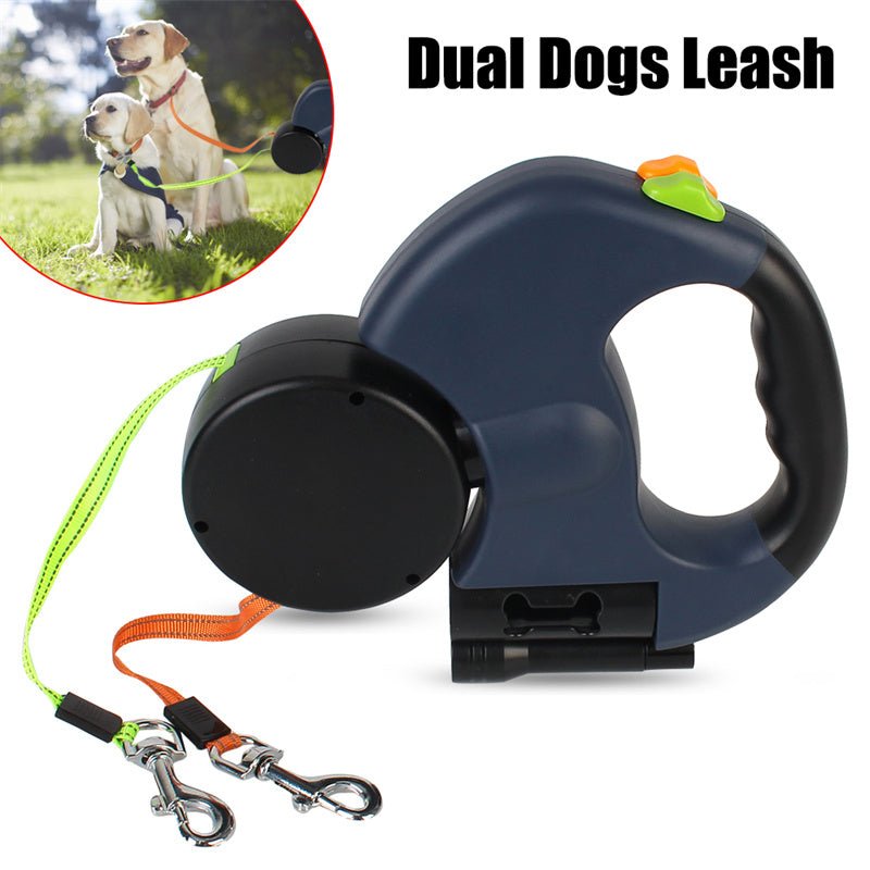 3m Retractable Dual Dog Leash - Pawfect Nation