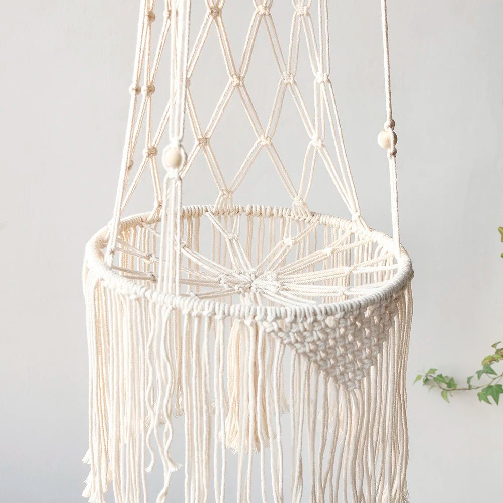 Cat Hanging Basket Hammock Macrame Hanging Decoration Handmade Cotton Rope Flower Fruit Holder Kitten Cat Accessories Boho Decor - Pawfect Nation