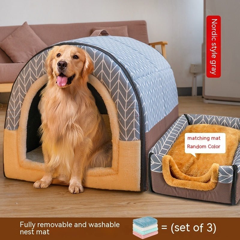 Dismantlable and Washable Large Dog House - Pawfect Nation