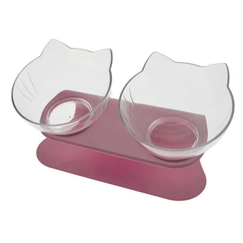 Double Cat Bowl with Raised Stand - Pawfect Nation