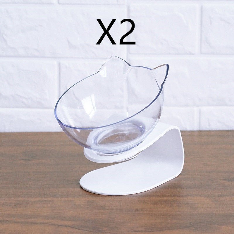 Double Cat Bowl with Raised Stand - Pawfect Nation