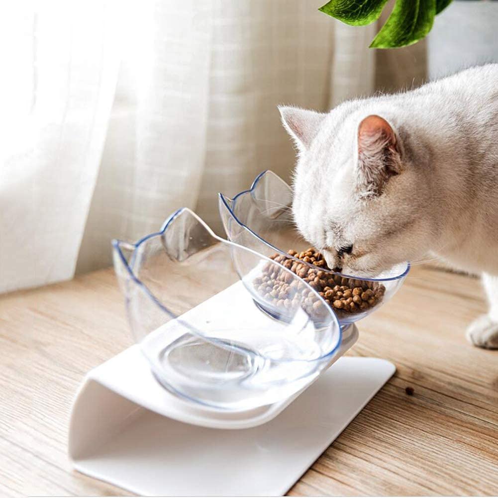 Double Cat Bowl with Raised Stand - Pawfect Nation