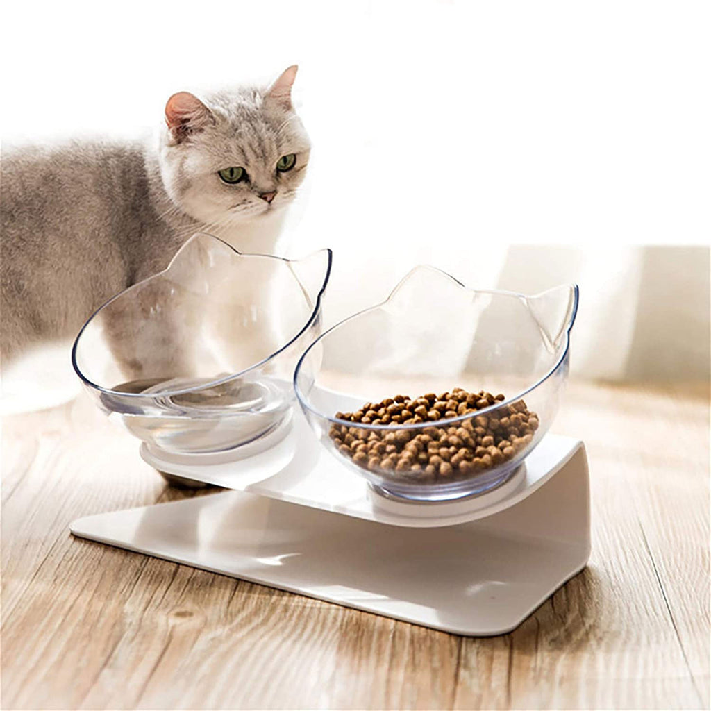 Double Cat Bowl with Raised Stand - Pawfect Nation