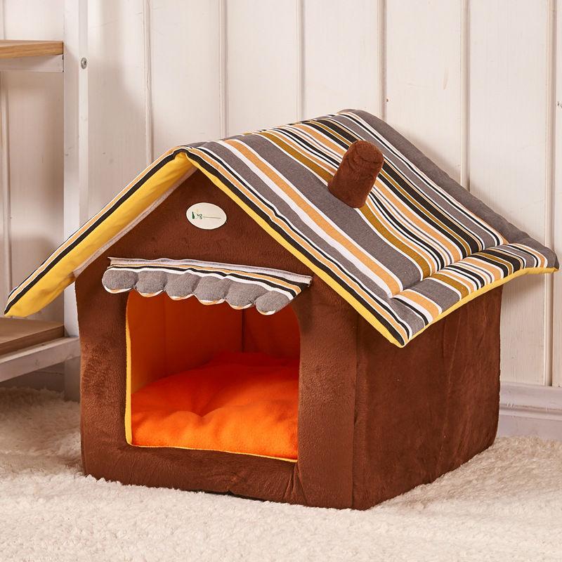 Fashionable Striped Dog House with Removable Cover - Pawfect Nation