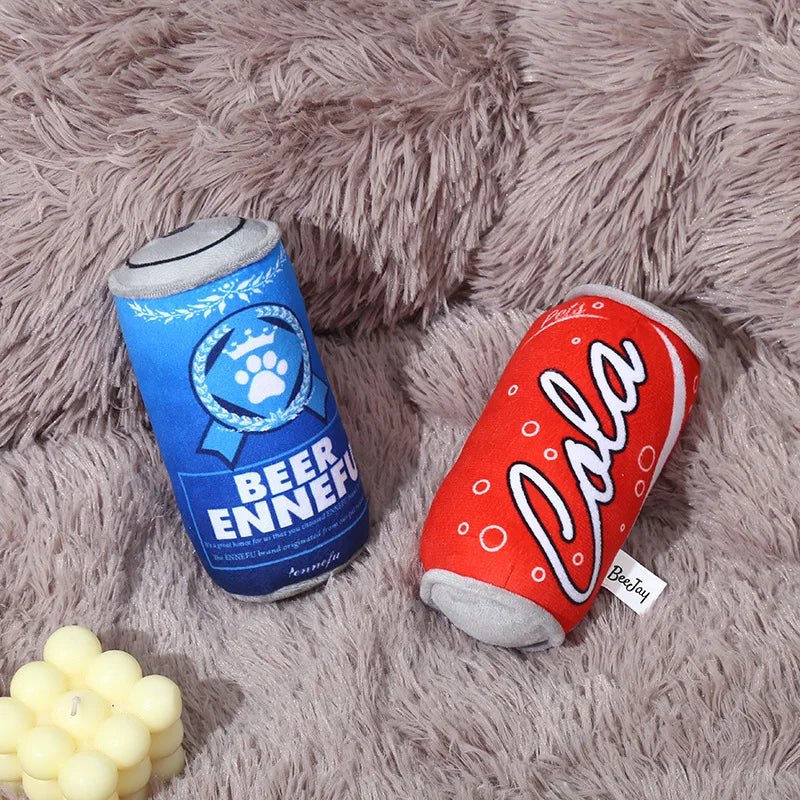 Stuffed Dog Toys Durable Plush Dog Toy Simulated Beer Squeaky Dog Toys Chew Toys Dogs Puppies,Soft Durable,Tough Chew Resistant - Pawfect Nation